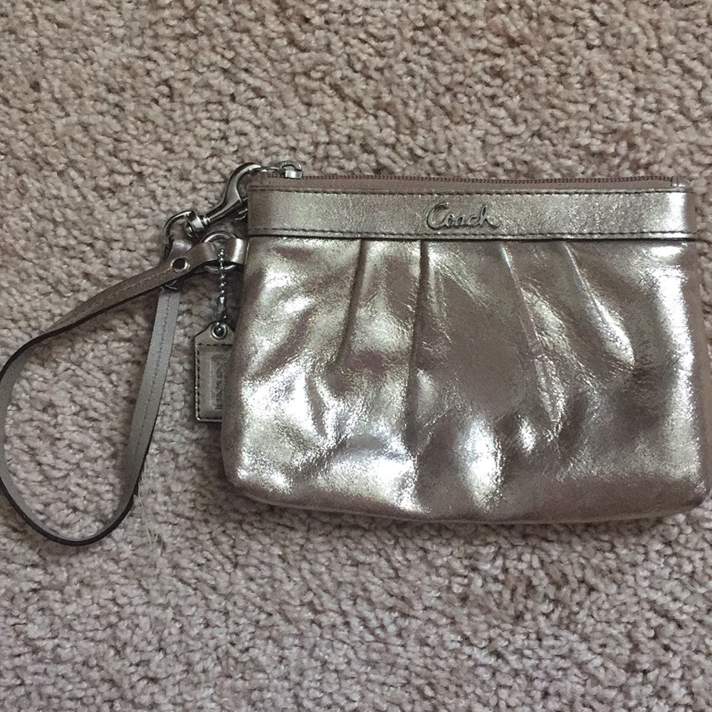 Gold Coach Poppy Wristlet
